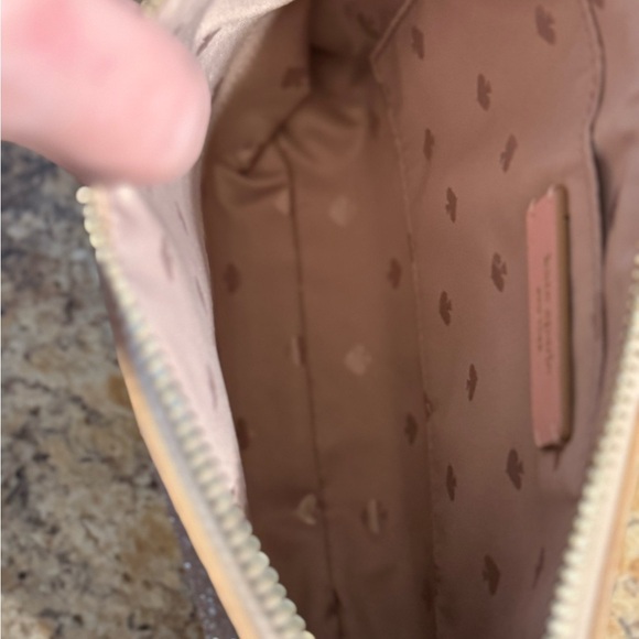 Kate Spade Pink and Gold Glitter Spacious Crossbody Bag With Silver Hardware - Picture 7 of 14